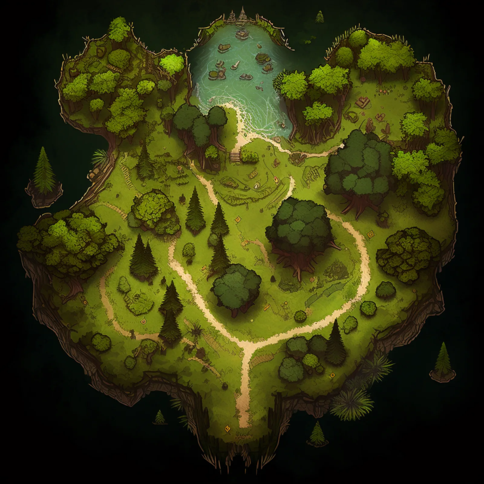 Concept art of a wizard casting a glowing rune circle